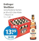 Weißbier im Angebot bei V-Markt in Kaufbeuren Weißbier Angebote von Erdinger bei V-Markt Kaufbeuren für 13,99 €