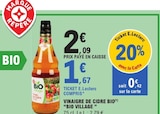Promo Vinaigre de Cidre Bio à 1,67 € dans le catalogue E.Leclerc à Ibos