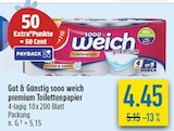 sooo weich premium Toilettenpapier Angebote von Gut & Günstig bei diska Chemnitz für 4,45 €