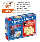 MENSCH ÄRGERE DICH NICHT UND KNIFFEL SET Angebote von SCHMIDT SPIELE bei Müller Hamburg für 9,99 €