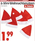 Mini-Weihnachtsmützen Angebote bei Wreesmann Cottbus für 1,99 €