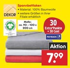 Aktuelles Spannbettlaken Angebot bei Netto Marken-Discount in Dresden ab 7,99 €