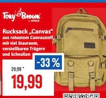 Rucksack "Canvas" Angebote von Tony Brown by Stolz bei Kaufhaus Stolz Bremerhaven für 19,99 €