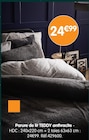 Parure de lit TEDDY anthracite en promo chez B&M Melun à 24,99 €