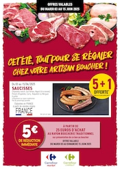 Alimentation Angebote im Prospekt "Cet été, tout pour se régaler chez votre artisan boucher !" von Rayon Boucherie Carrefour Alimentation Angebote im Prospekt "Cet été, tout pour se régaler chez votre artisan boucher !" von Rayon Boucherie Carrefour auf Seite 1