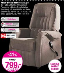 Relax-Sessel Fred Angebot in Ingelheim am Rhein im aktuellen Prospekt bei Opti-Wohnwelt in Ingelheim am Rhein