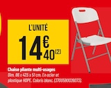 Bricorama Feytiat - Promo Chaise pliante multi-usages Promo Chaise pliante multi-usages à 14,40 € dans le catalogue Bricorama à Feytiat