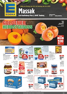 EDEKA Prospekt der Woche "Wir lieben Lebensmittel!" Seite 1, 10.11.2025 bis 15.11.2025 für Bamberg Aktueller EDEKA Prospekt "Wir lieben Lebensmittel!" Seite 1 von 4 Seiten für Bamberg