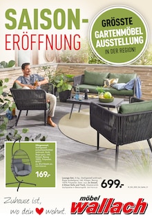 Hängematte im aktuellen Möbel Wallach Prospekt (Hannover) Hängematte im Möbel Wallach Prospekt "SAISON-ERÖFFNUNG" mit 12 Seiten (Hannover)