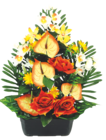 Jardinière de roses, anthuriums, orchidées et ficus en promo chez Bazarland Nancy à 19,99 €