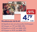 Wandkalender A4 Digitaldruck im ALDI SÜD Prospekt Wandkalender A4 Digitaldruck von im aktuellen ALDI SÜD Prospekt für 4,79 €