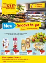 Netto Marken-Discount Prospekt "Neu - Snacks to go für den schnellen Hunger!", 2 Seiten, für Bergheim, 27.01.2020 - 01.02.2020 Netto Marken-Discount Prospekt "Neu - Snacks to go für den schnellen Hunger!", 2 Seiten, für Bergheim, 27.01.2020 - 01.02.2020