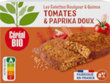 GALETTES DE BOULGOUR ET QUINOA À LA TOMATE ET PAPRIKA DOUX BIO CÉRÉAL BIO - CEREAL BIO - Auchan Hypermarché à Avignon GALETTES DE BOULGOUR ET QUINOA À LA TOMATE ET PAPRIKA DOUX BIO CÉRÉAL BIO - CEREAL BIO en promo chez Auchan Hypermarché Avignon à 2,08 €