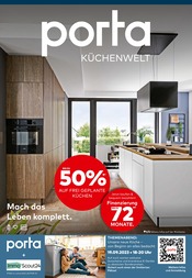 porta Möbel Möbel & Einrichtung Prospekt der aktuellen Woche mit 24 Seiten, gültig von 28.08.2023 bis 01.10.2023, in Lippstadt und Umgebung Aktueller porta Möbel Möbel & Einrichtung Prospekt in Lippstadt und Umgebung, "Porta Küchenwelt" mit 24 Seiten, 28.08.2023 - 01.10.2023