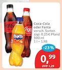 Coca-Cola oder Fanta im Angebot bei budni in Reinbek Coca-Cola oder Fanta Angebote bei budni Reinbek für 0,99 €