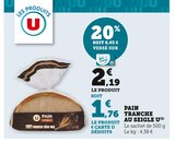 Pain tranché au seigle - U en promo chez Super U Pain tranché au seigle - U dans le catalogue Super U