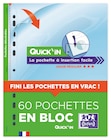 Bloc 60 pochettes perforées A4 Quick'in - Oxford à 3,50 € dans le catalogue Intermarché Hyper