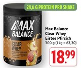 Clear Whey Eistee Pfirsich Angebote von Max Balance bei EDEKA Heilbronn für 18,99 €