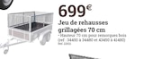 Jeu de rehausses grillagées 70 cm en promo chez Espace Emeraude Quimper à 699,00 €