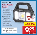 Netto Marken-Discount Kühdorf - Solar-Arbeits- Leuchte Angebot im Prospekt Solar-Arbeits- Leuchte bei Netto Marken-Discount im Kühdorf Prospekt für 9,99 €