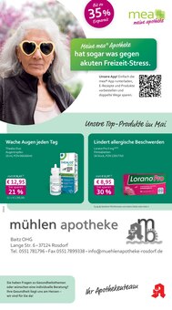 mea - meine apotheke Prospekt Unsere Mai-Angebote mit 4 Seiten