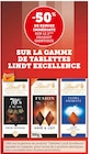 -50% de remise immédiate sur le 2ème produit identique sur la gamme de tablettes Lindt Excellence - Lindt en promo chez Hyper U Saintes