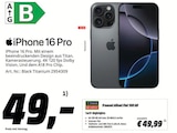 iPhone 16 Pro Angebote von Apple bei MediaMarkt Saturn Rosenheim für 49,00 €