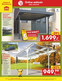 Carport Angebot & Preis im aktuellen Netto Marken-Discount Prospekt Carport Angebot im aktuellen Netto Marken-Discount Prospekt auf Seite 52