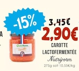 Carotte lactofermentée - NutriForm à 2,90 € dans le catalogue Naturalia