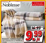 Wohndecke "Cashmere Stripes" im Segmüller Prospekt Wohndecke "Cashmere Stripes" von Noblesse im aktuellen Segmüller Prospekt für 9,99 €