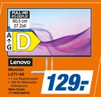 Monitor L27i-4A im Angebot bei expert in Essen Monitor L27i-4A Angebote von Lenovo bei expert Essen für 129,00 €