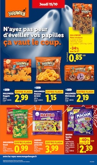 Promotion Bonbons dans le prospectus Lidl, valable du 15/10/2026 au 21/10/2026 Promo Bonbons dans le catalogue Lidl du moment à la page 33