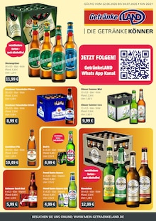 Bier im aktuellen GetränkeLand Mayer Prospekt (Dresden) Bier im GetränkeLand Mayer Prospekt "DIE GETRÄNKEKÖNNER" mit 4 Seiten (Dresden)