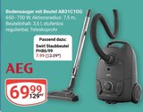 Bodensauger mit Beutel AB31C1GG im Angebot bei GLOBUS in Neubrandenburg Bodensauger mit Beutel AB31C1GG Angebote von AEG bei GLOBUS Neubrandenburg für 7,99 €