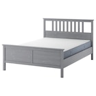 Bettgestell mit Matratze grau lasiert/Valevåg mittelfest 160x200 cm von HEMNES im aktuellen IKEA Prospekt für 658,00 €