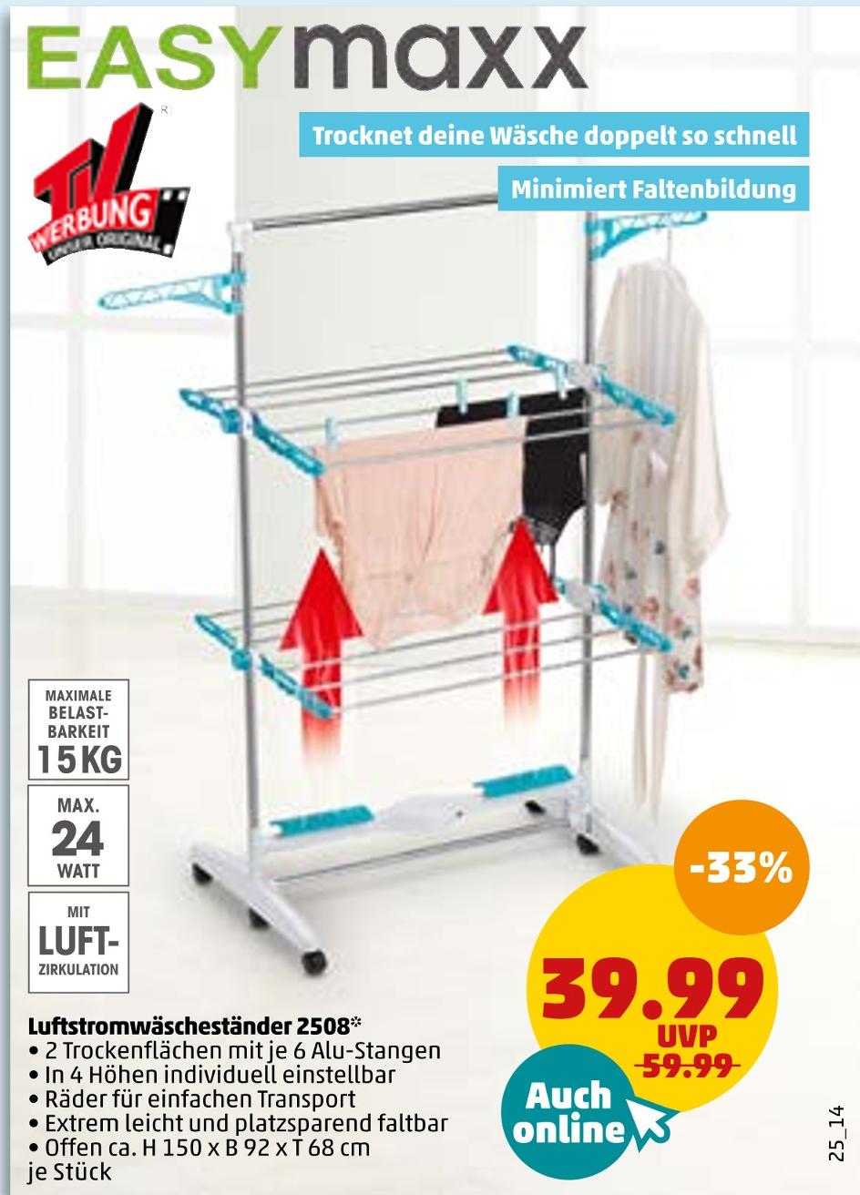 PennyMarkt Wäscheständer Angebot und Preis aus dem aktuellen Prospekt