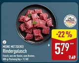 Rindergulasch von MEINE METZGEREI für 5,79 € bei ALDI Nord im Angebot Rindergulasch von MEINE METZGEREI im aktuellen ALDI Nord Prospekt