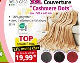 XXL Couverture "Cashmere Dots" - bella casa en promo chez Norma Strasbourg à 19,99 €