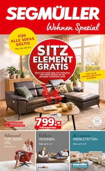 Segmüller Prospekt Segmüller Wohnen Spezial mit  Seiten in Neumarkt (Oberpfalz) und Umgebung