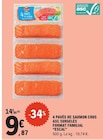 4 pavés de saumon crus ASC surgelés format familial - ESCAL - E.Leclerc 4 pavés de saumon crus ASC surgelés format familial - ESCAL à 9,87 € dans le catalogue E.Leclerc