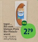 Bio-Fleischwurst von tegut... im aktuellen tegut Prospekt für 2,79 €