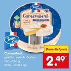 Camembert im Angebot bei Netto Marken-Discount in Stade Camembert Angebote von Jean Luc bei Netto Marken-Discount Stade für 2,49 €
