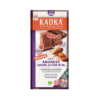 Chocolat au lait amandes caramel & fleur de sel - Kaoka en promo chez Naturalia Chocolat au lait amandes caramel & fleur de sel - Kaoka dans le catalogue Naturalia