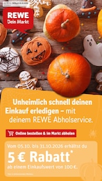 REWE Prospekt "Dein Markt" für Holzminden, 32 Seiten, 26.10.2026 - 31.10.2026