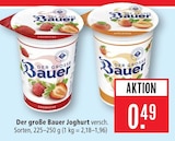 Der große Bauer Joghurt Erdbeere Angebote von Bauer bei Marktkauf Böblingen für 0,49 €