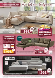 Couch im Möbel Inhofer Prospekt "POLSTERMÖBEL" mit 14 Seiten (Reutlingen)