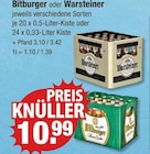 jeweils verschiedene Sorten im Angebot bei V-Markt in Kempten jeweils verschiedene Sorten Angebote von Bitburger bei V-Markt Kempten für 10,99 €