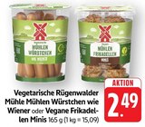 Vegetarische Mühlen Würstchen wie Wiener Angebote von Rügenwalder Mühle bei EDEKA Baden-Baden für 2,49 €