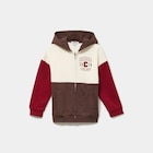 Sweat zippé à capuche molletonné marron foncé garçon en promo chez La Halle Sweat zippé à capuche molletonné marron foncé garçon dans le catalogue La Halle