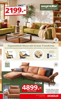 Couch im Segmüller Prospekt "SEGMÜLLER Highlight Angebote" mit 48 Seiten (Augsburg)